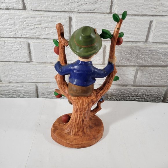 Vintage Bradford Hummel Style Boy in an Apple Tree.  -- ITEM #1285 - Picture 5 of 7